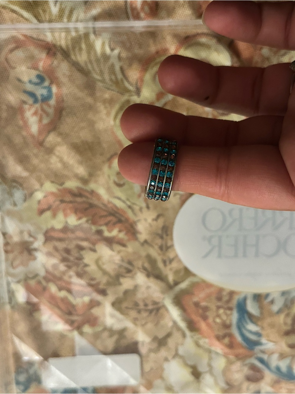 Turquoise Crystal Stackable Band Ring - Unbranded Women’s Jewelry